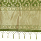 Vardha Women's Olive Green Banarasi Art Silk Saree | Swadesiicart