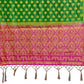 Vardha Women's Green Woven Raw Silk Banarasi Saree | Swadesiicart