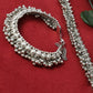 Mominos Fashion Kamal Johar Oxidised Heavy Silver Anklets | Swadesiicart