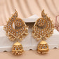 Peacock Beige Jhumki Drop Earrings for Womens by House of Ree | Swadesiicart