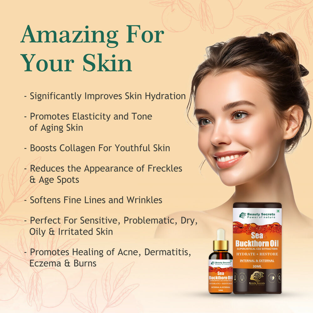 Beauty Secrets Organic Sea Buckthorn Berry Oil | Swadesiicart