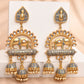 Elephant Shape Gray Jhumki Drop Earrings for Womens by House of Ree | Swadesiicart