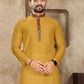 Anaita Mustard Linen Silk Straight Kurta