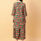 Joban Fashion Green Cotton Printed & Hand Work Co-ord Set - Swadesiicart