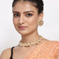 Pearl Kundan Choker With Studs - Ruby Raang | Swadesiicart