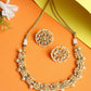 Pearl Kundan Choker With Studs - Ruby Raang | Swadesiicart