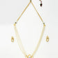 Long Kundan Neckpiece With Studs - Ruby Raang - Swadesiicart