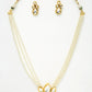 Long Kundan Neckpiece With Studs - Ruby Raang - Swadesiicart