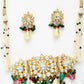 Kundan Maharani Choker With Earrings - Ruby Raang | Swadesiicart
