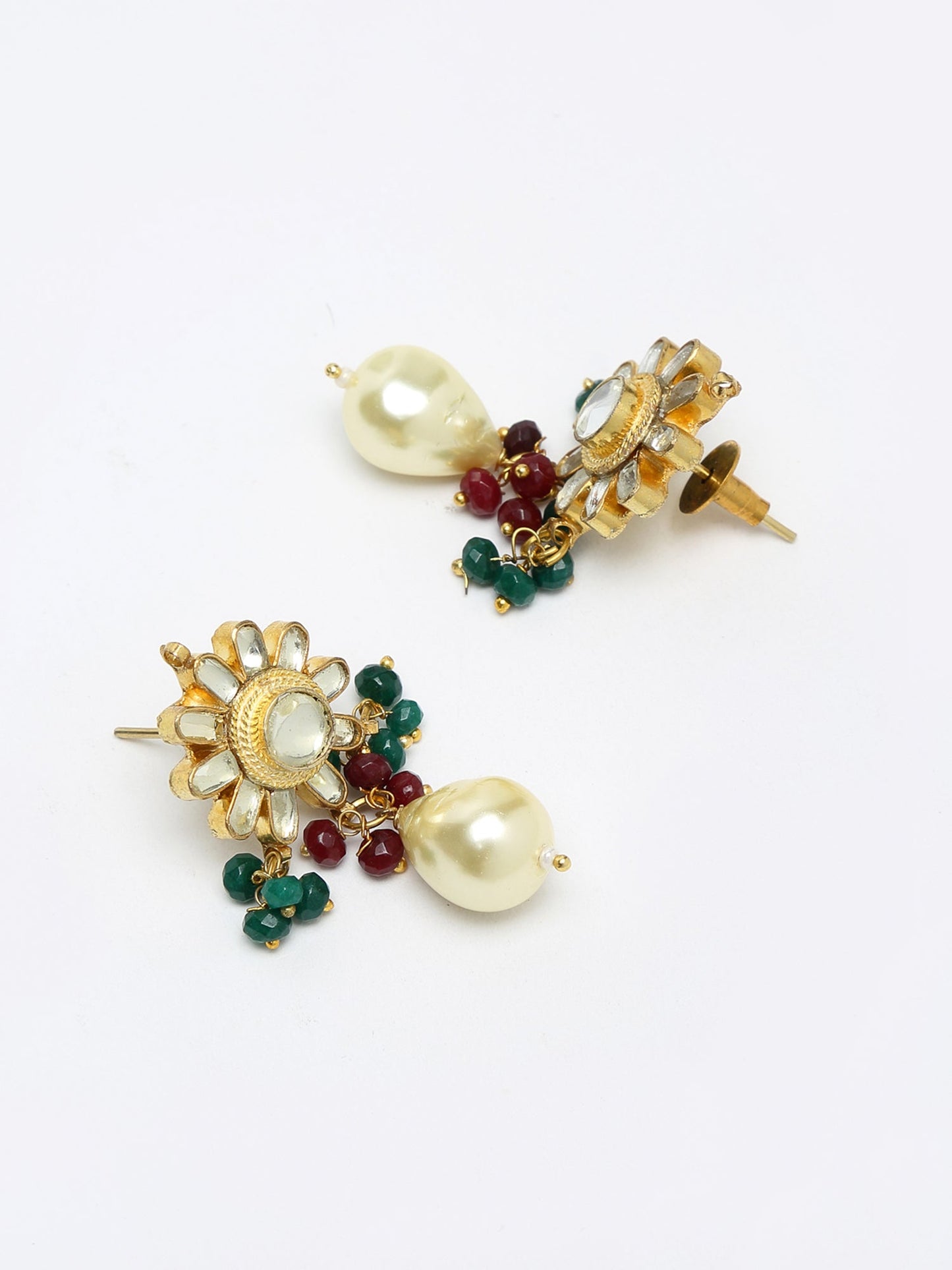 Kundan Maharani Choker With Earrings - Ruby Raang | Swadesiicart