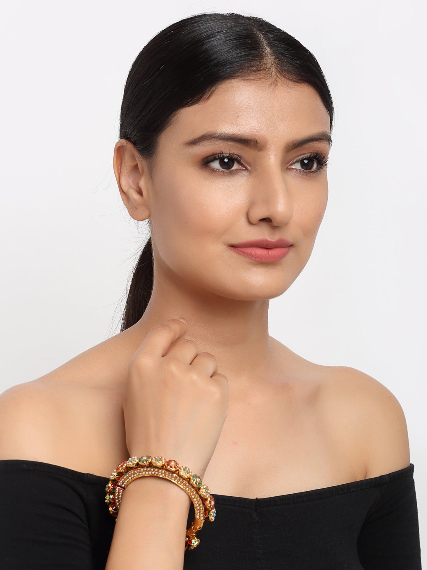 Multi Embellished Bangle - Ruby Raang - Ruby Raang Studio