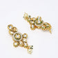 Gold-Polished Maroon Kundan Studded Beaded Jewellery Set - Ruby Raang - Swadesiicart