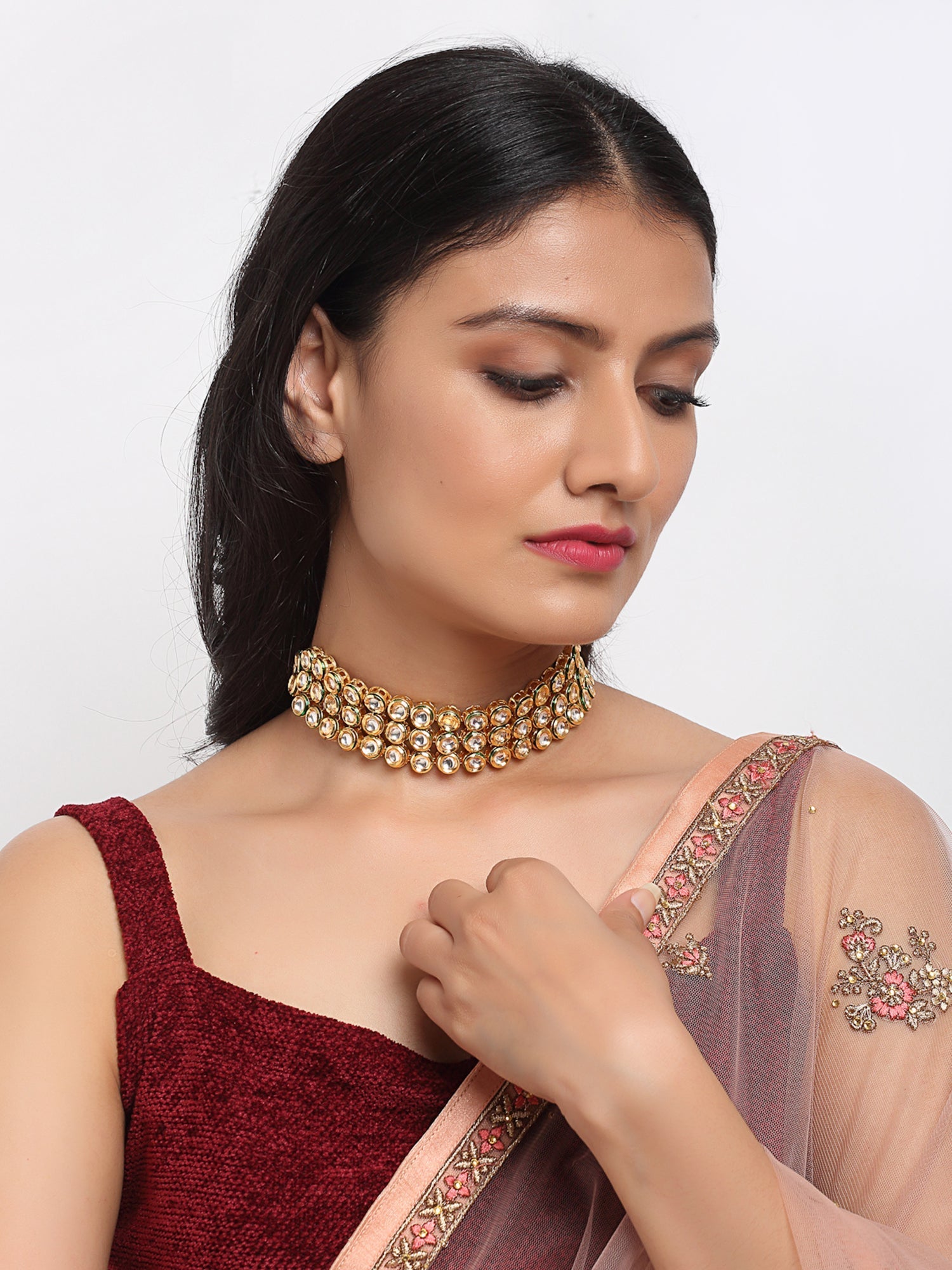 Kundan Choker - Ruby Raang | Swadesiicart