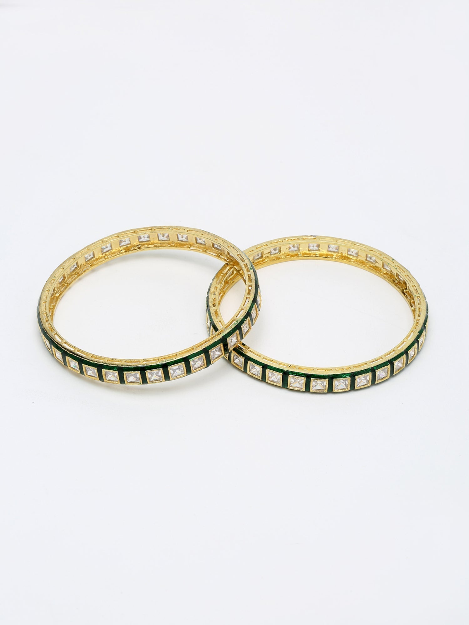 Meenakari Bangles Set Of 2 - Ruby Raang - Swadesiicart