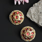 Kundan & Pearl Studs - Ruby Raang - Ruby Raang Studio