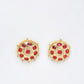 Kundan & Pearl Studs - Ruby Raang - Swadesiicart