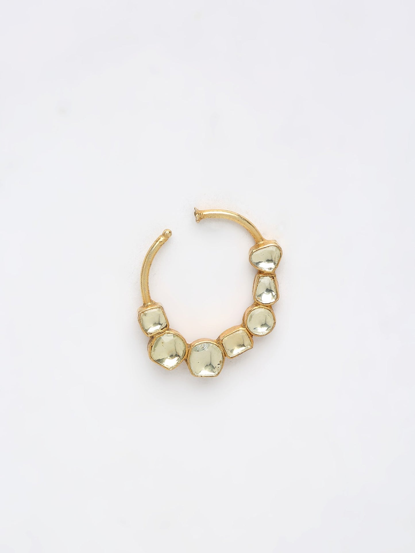 Kundan Nose Ring - Ruby Raang | Swadesiicart