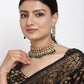Stone Kundan Choker With Earrings - Ruby Raang | Swadesiicart