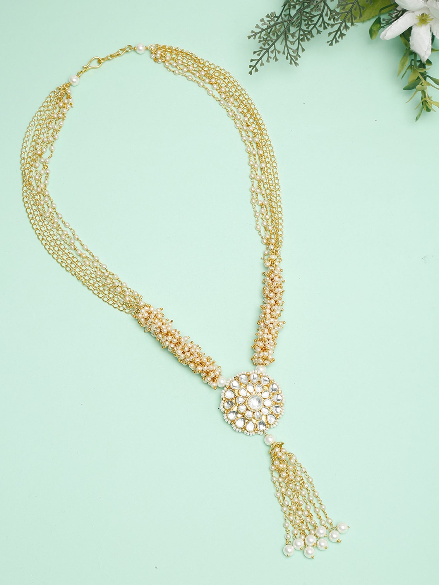Kundan Neckpiece - Ruby Raang | Swadesiicart