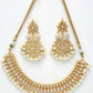 Gold-Polished Kundan Choker With Earrings & Maang Tika - Ruby Raang | Swadesiicart