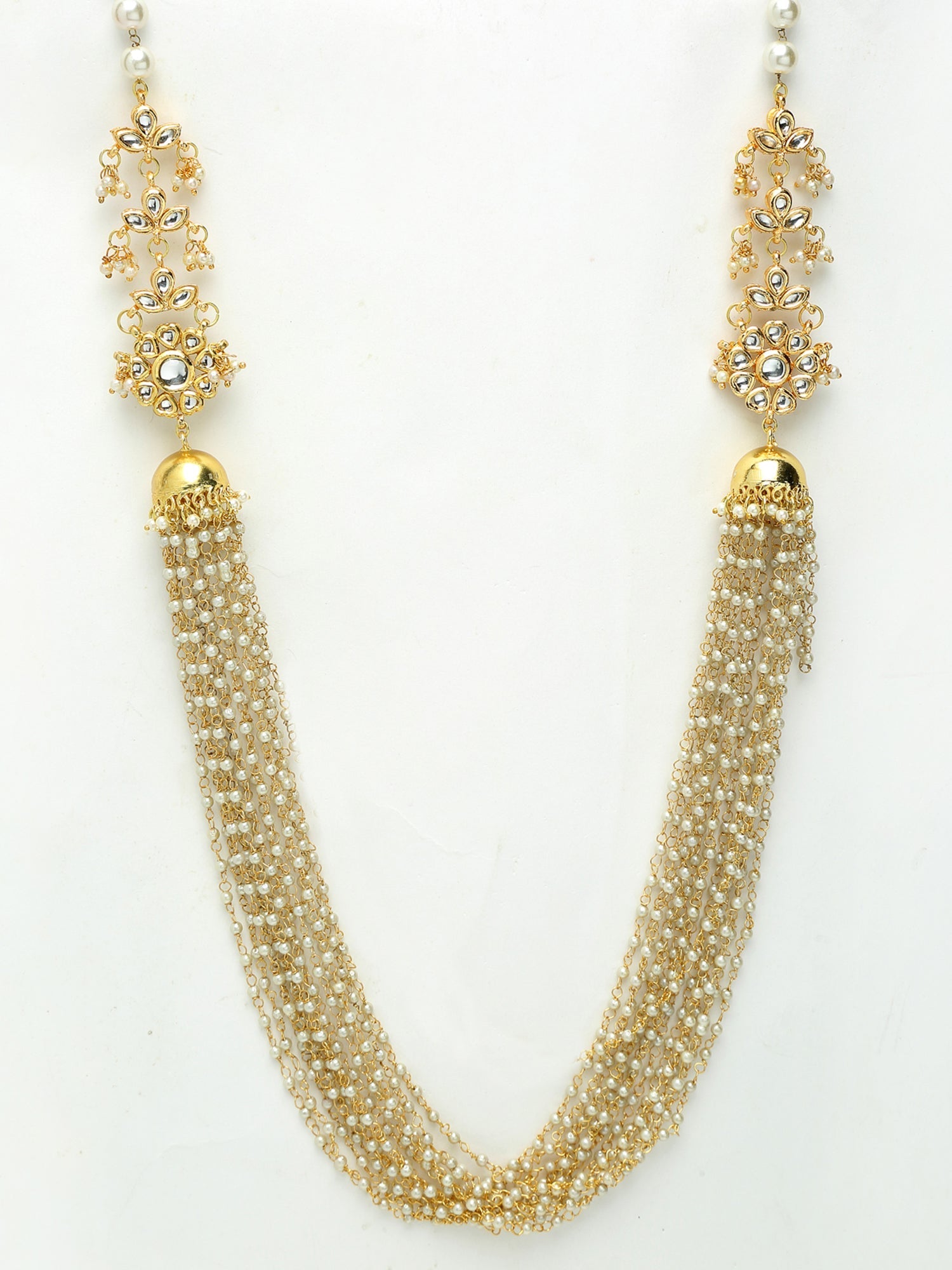 Pearl Jhumki Necklace - Ruby Raang | Swadesiicart