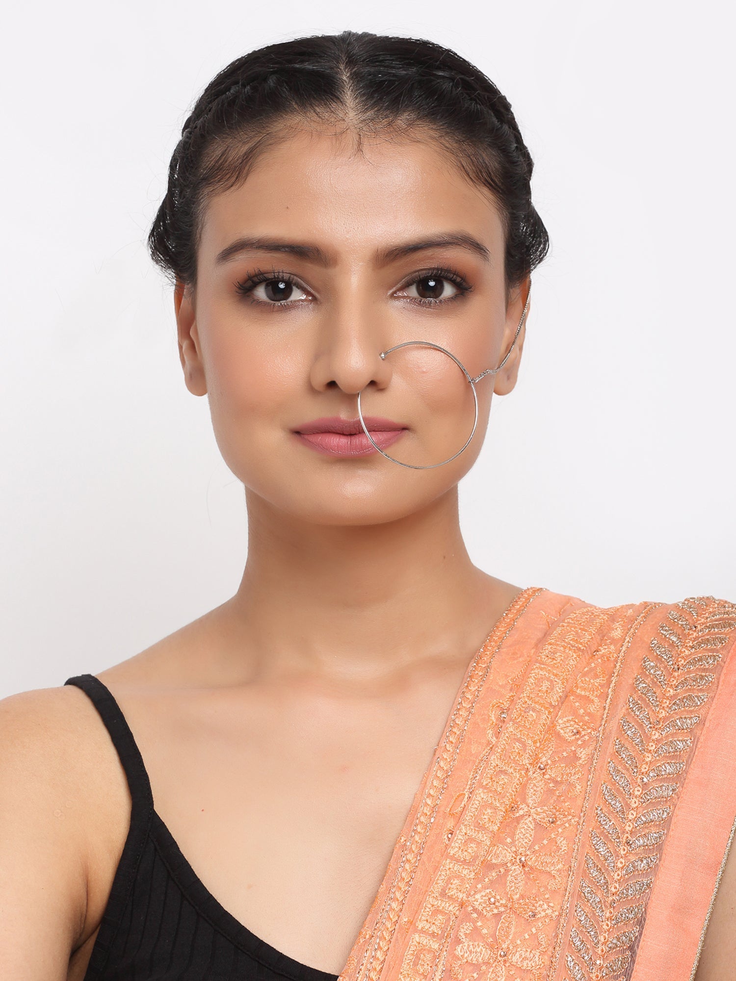 Silver Nose Ring - Ruby Raang | Swadesiicart