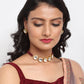 Kundan Neckpiece With Studs - Ruby Raang - Ruby Raang Studio