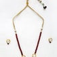 Kundan Neckpiece With Studs - Ruby Raang - Swadesiicart