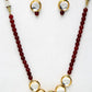 Kundan Neckpiece With Studs - Ruby Raang - Swadesiicart