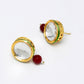 Kundan Neckpiece With Studs - Ruby Raang - Swadesiicart