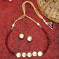 Kundan Neckpiece With Studs - Ruby Raang - Swadesiicart