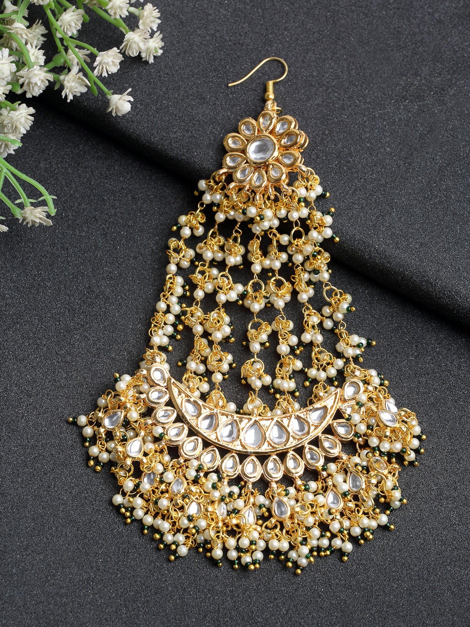 Kundan Passa/ Jhoomar - Ruby Raang | Swadesiicart