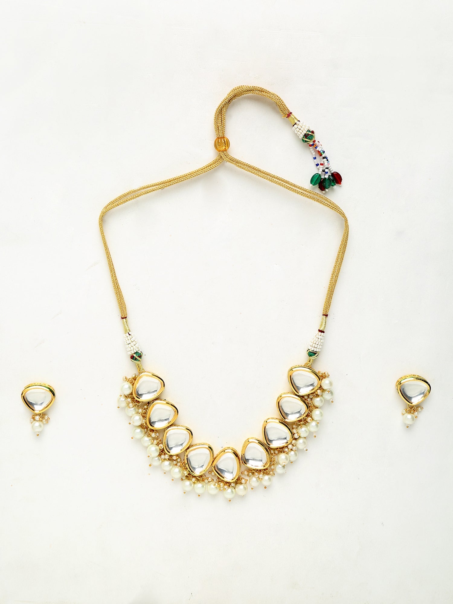 Kundan Choker With Studs - Ruby Raang | Swadesiicart