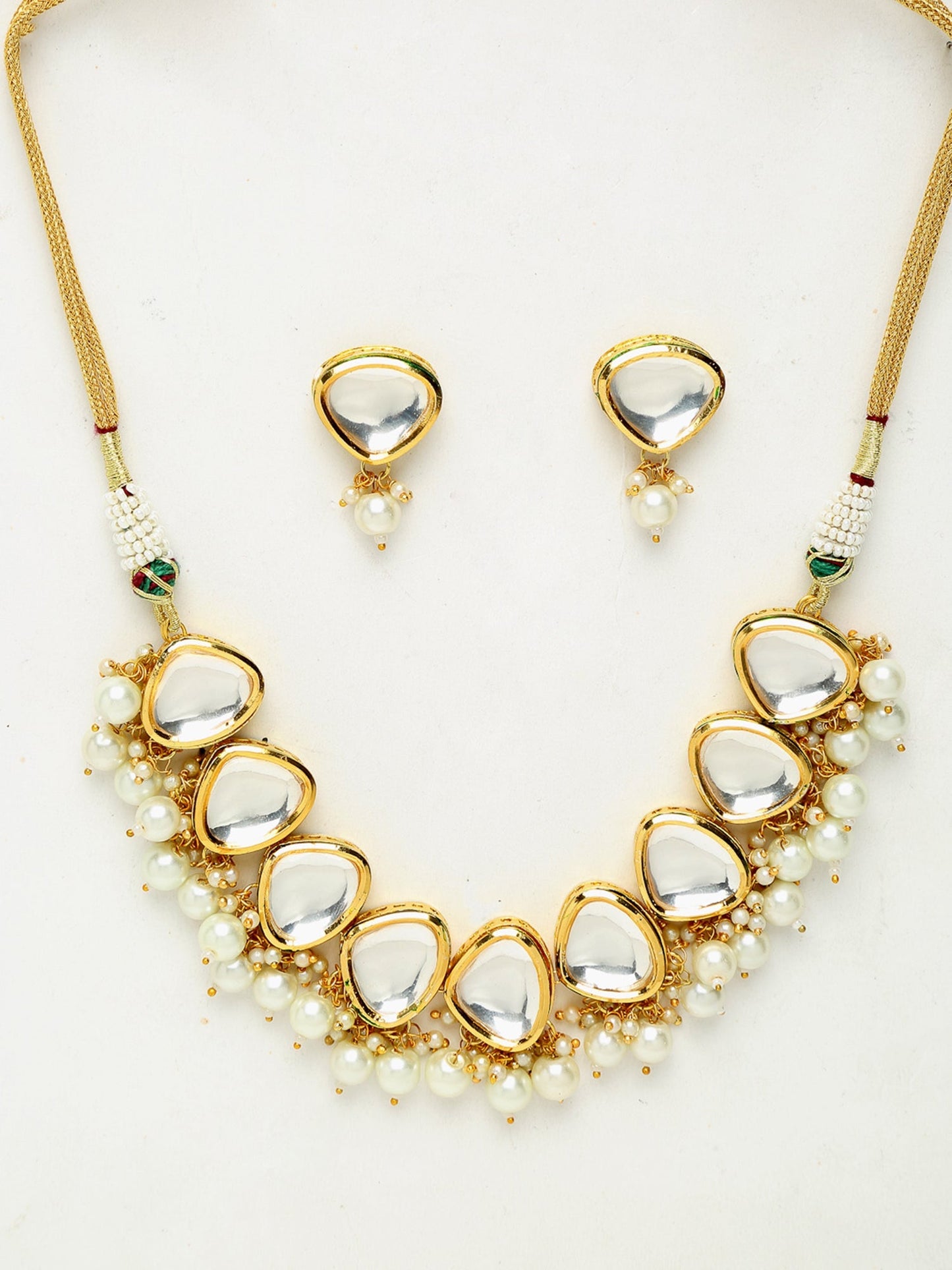 Kundan Choker With Studs - Ruby Raang | Swadesiicart