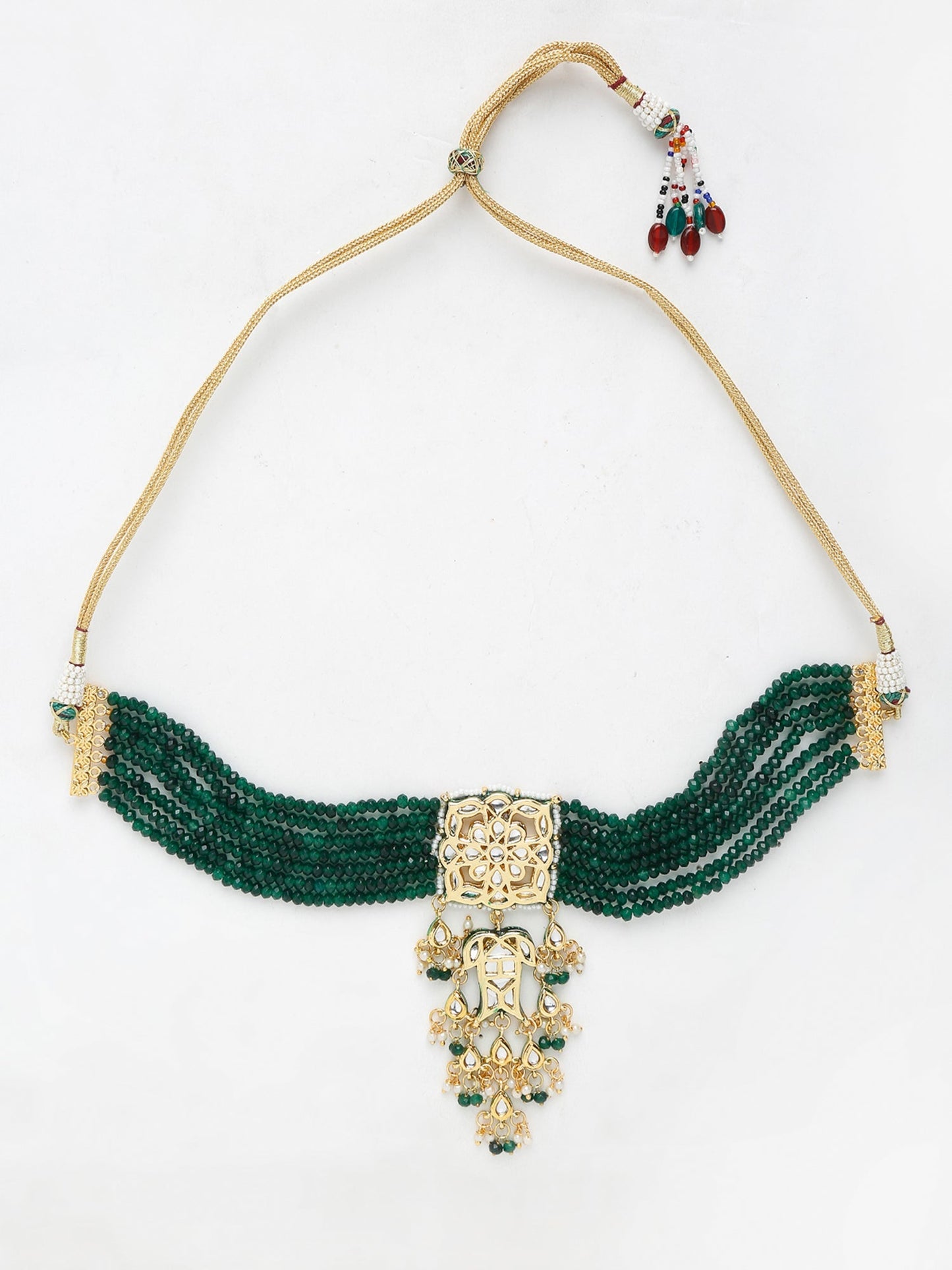Kundan Choker With Earrings - Ruby Raang | Swadesiicart