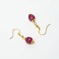 Layered Maroon Neckpiece With Earrings - Ruby Raang - Swadesiicart