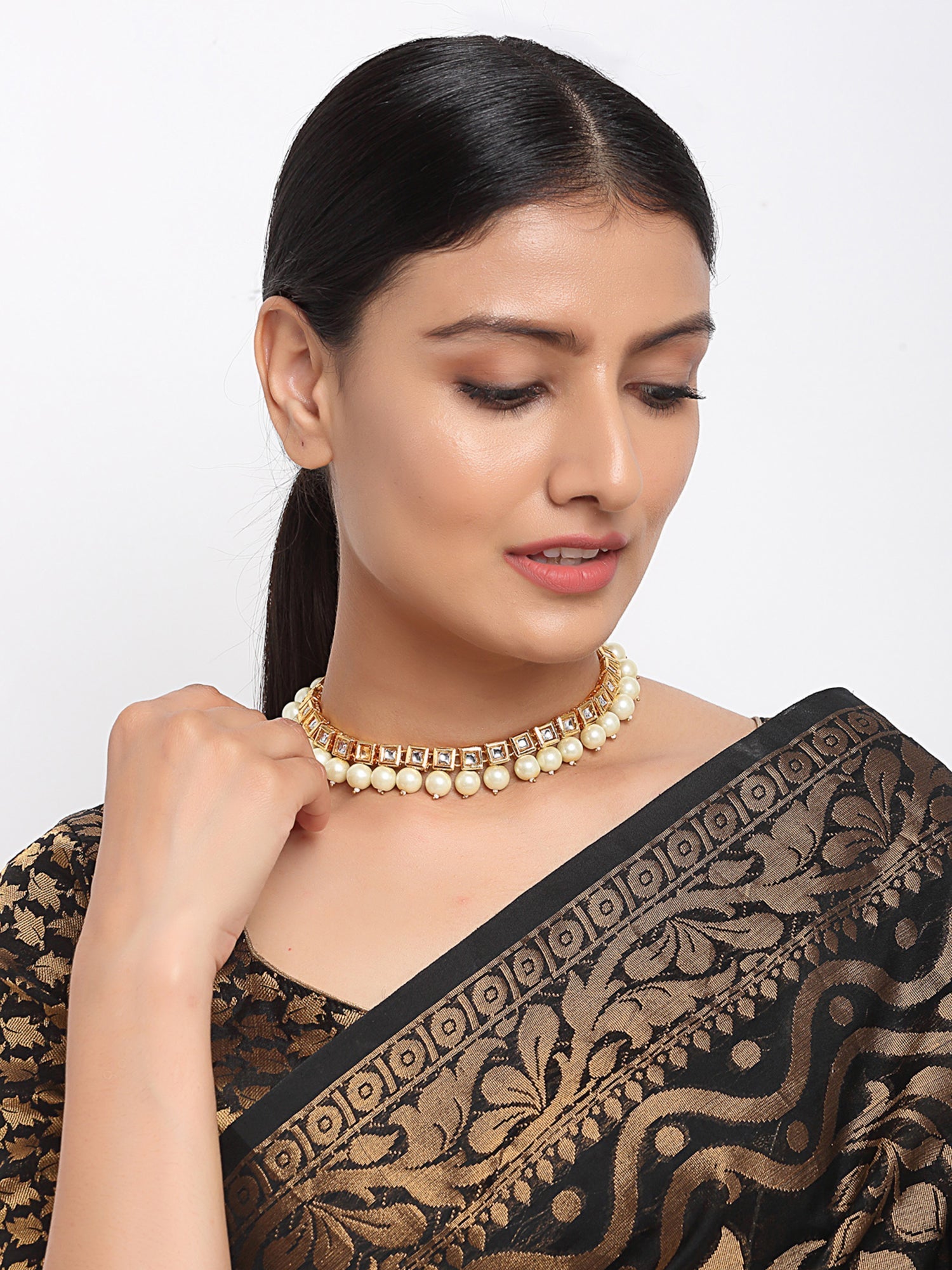 Kundan Neckpiece - Ruby Raang | Swadesiicart