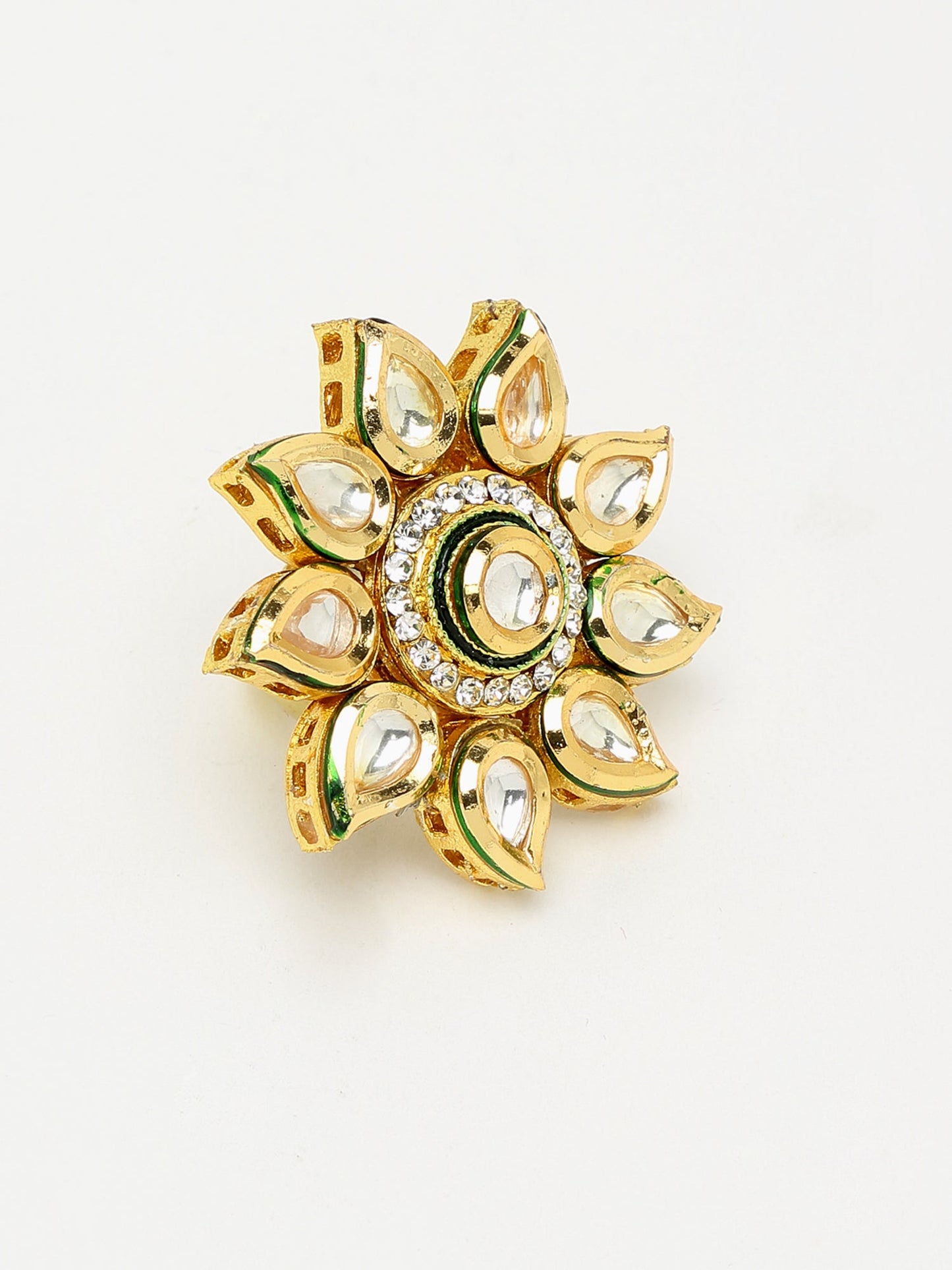 Kundan Ring - Ruby Raang | Swadesiicart
