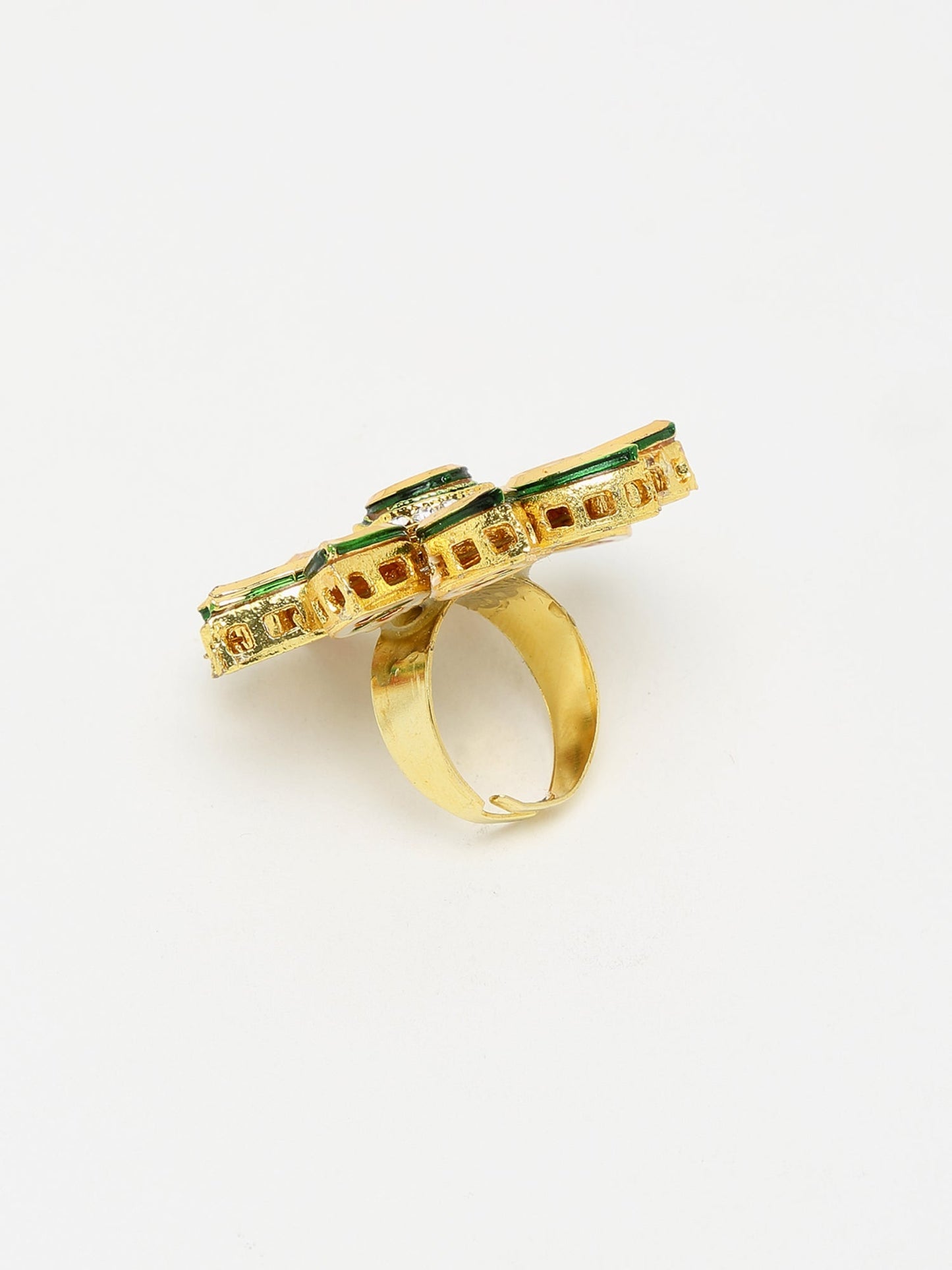 Kundan Ring - Ruby Raang | Swadesiicart
