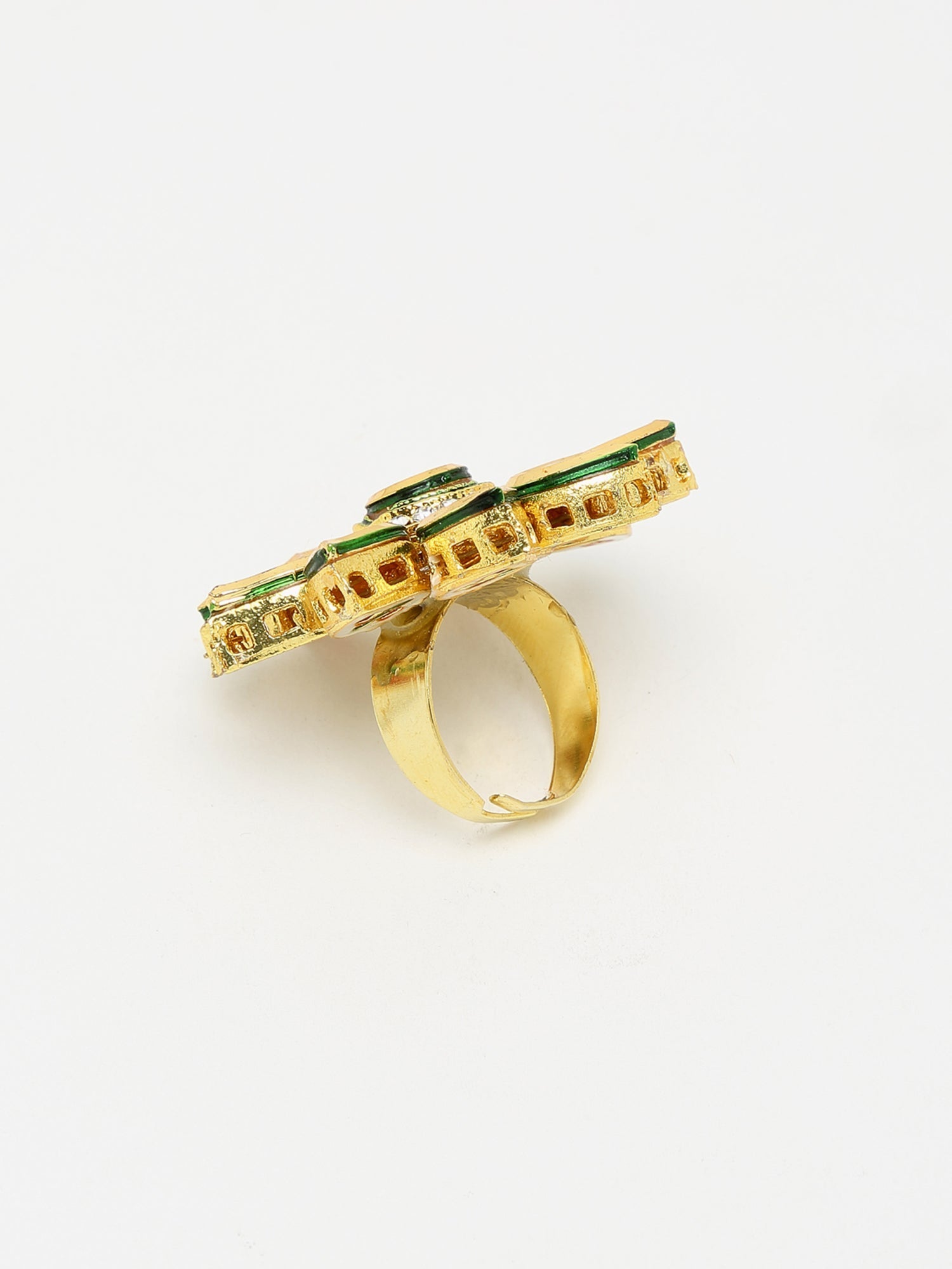Kundan Ring - Ruby Raang | Swadesiicart