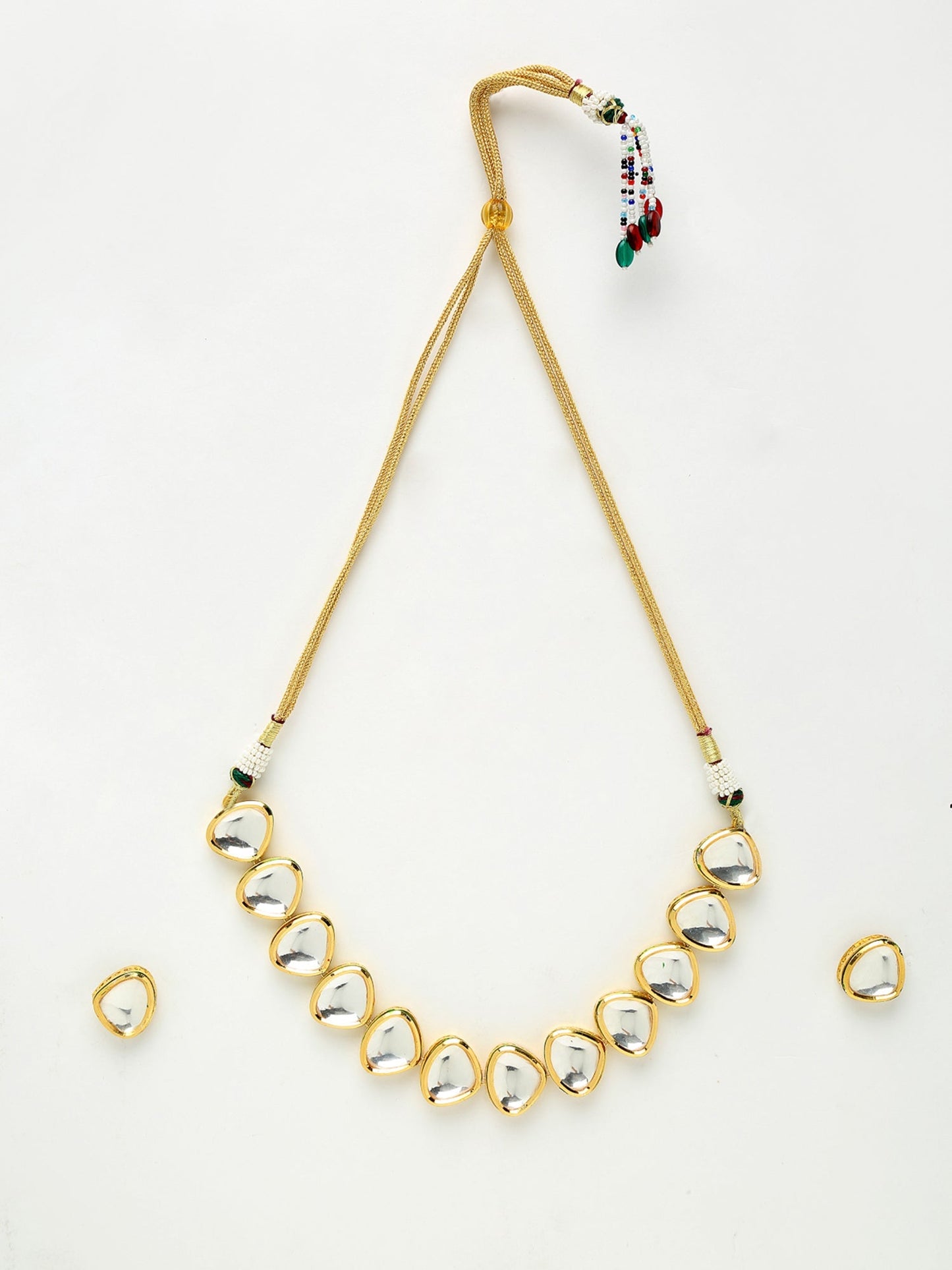 Kundan Choker With Kundan Studs - Ruby Raang | Swadesiicart