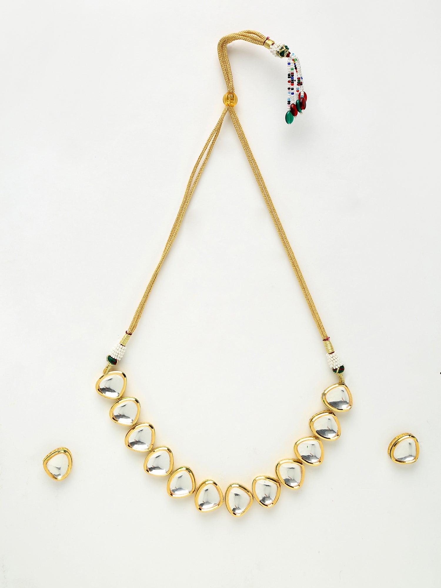 Kundan Choker With Kundan Studs - Ruby Raang | Swadesiicart