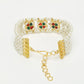 Women's Gold White Pearls Handcrafted Multistrand Bracelet - Ruby Raang - Swadesiicart