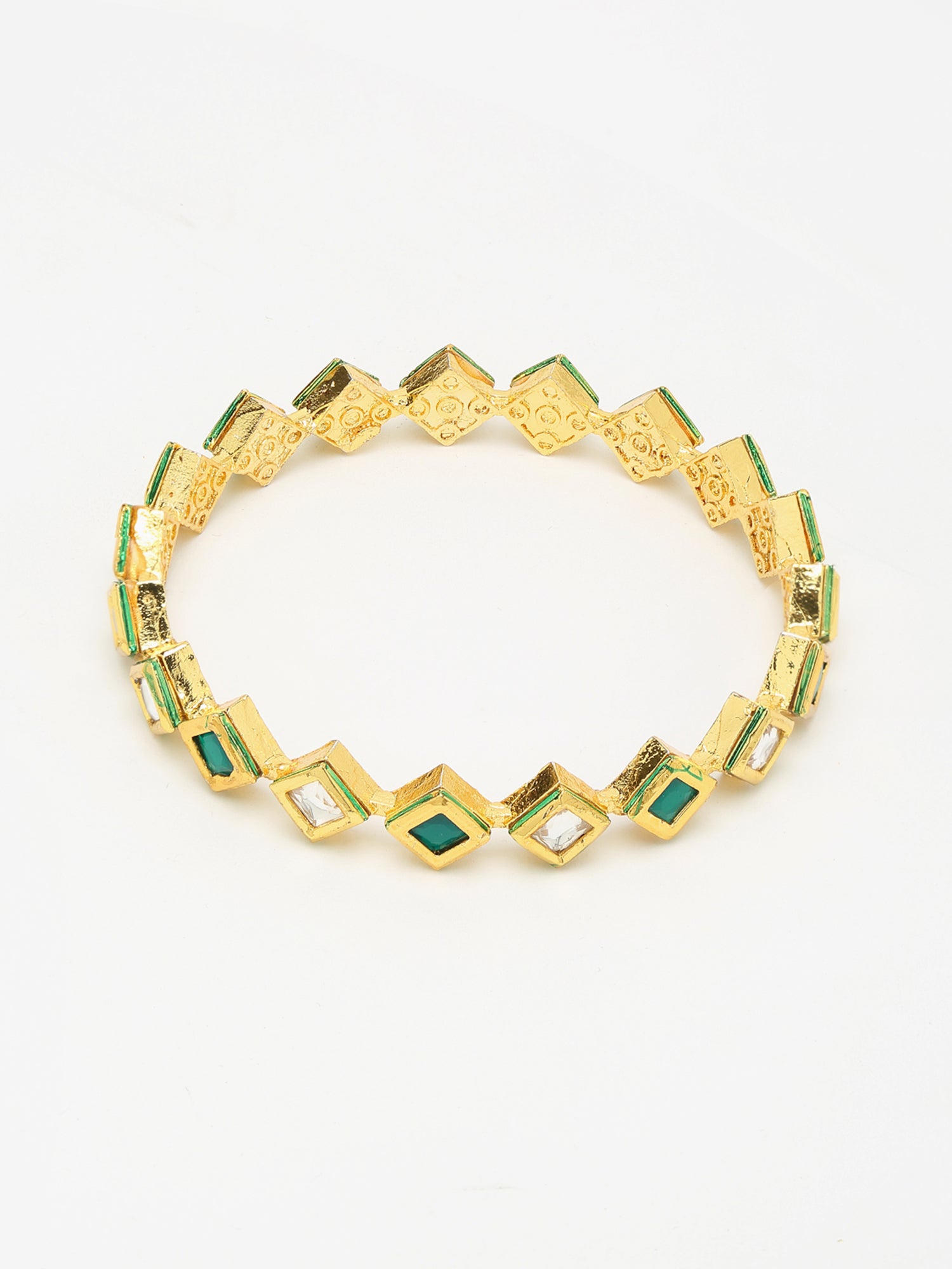 Kundan Bangles Set Of 2 - Ruby Raang - Swadesiicart