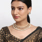 Kundan Choker With Pearls & Studs - Ruby Raang | Swadesiicart