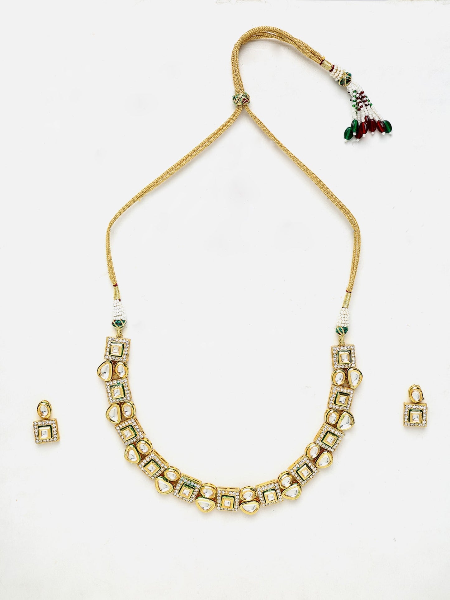 Kundan Choker With Studs - Ruby Raang | Swadesiicart