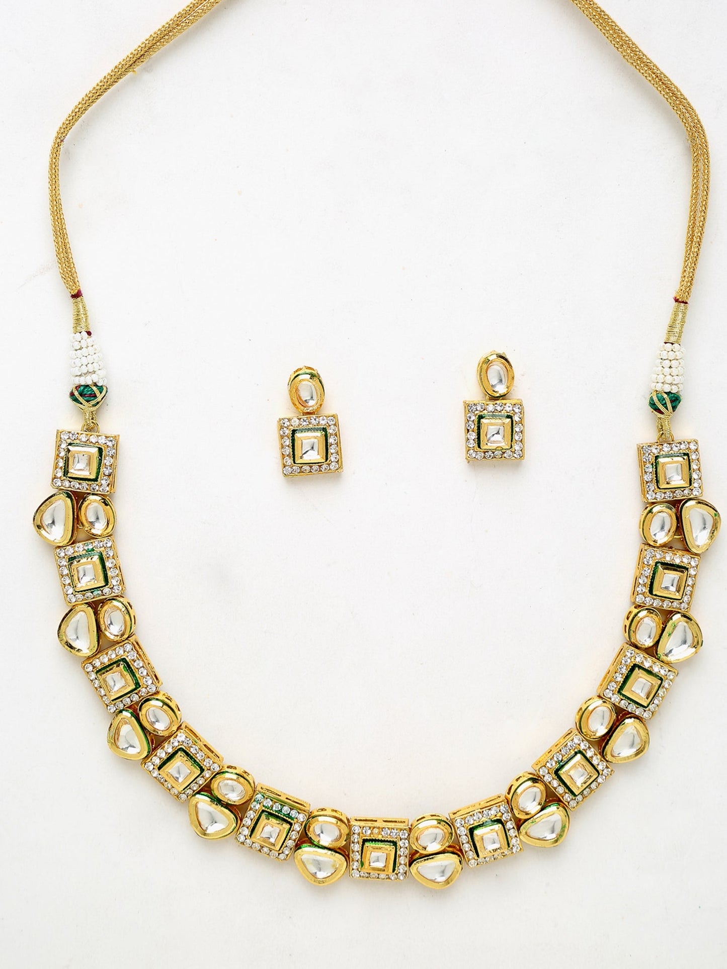 Kundan Choker With Studs - Ruby Raang | Swadesiicart