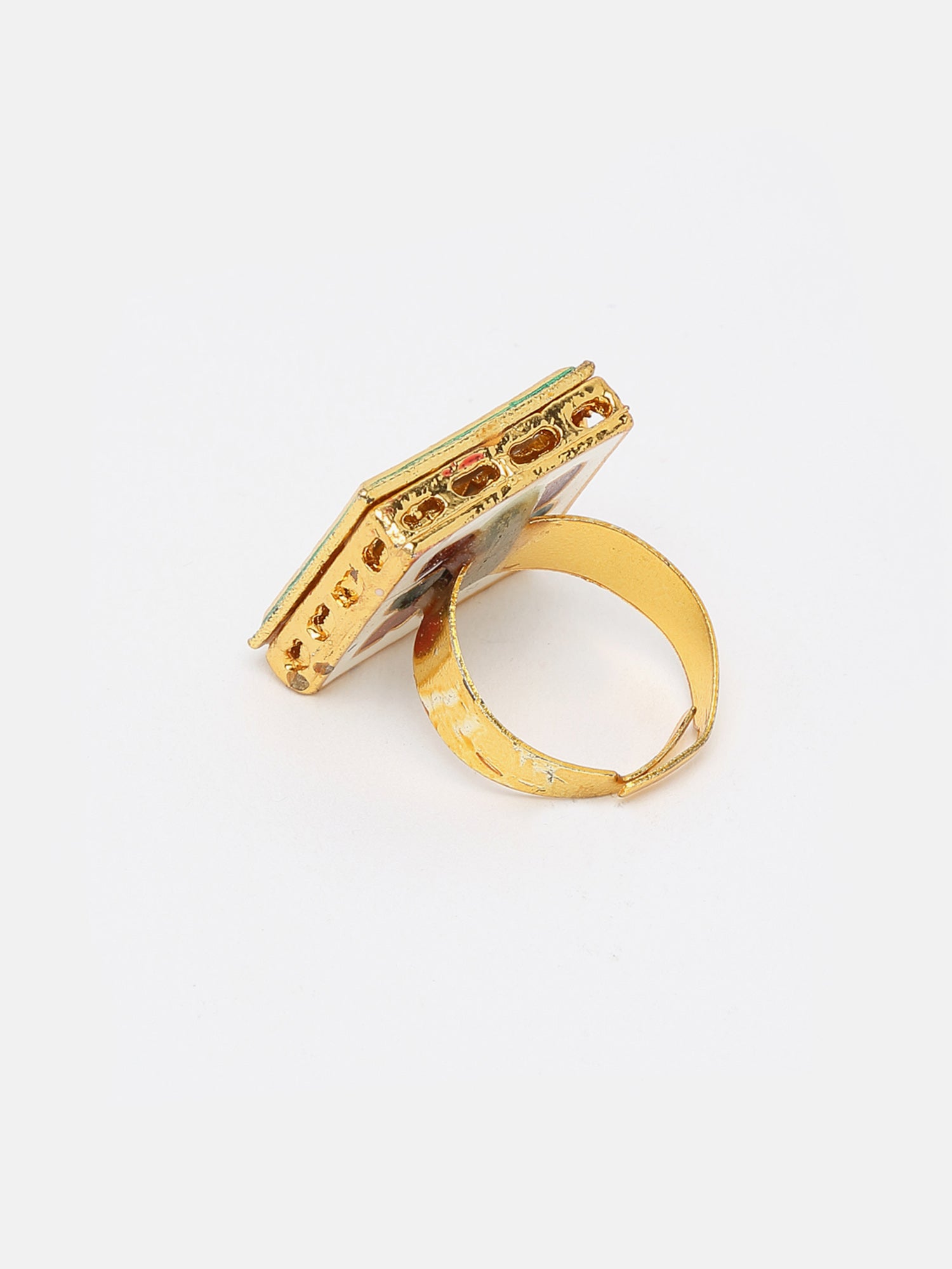 Kundan Ring - Ruby Raang | Swadesiicart