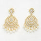 Kundan Pearl Earrings - Ruby Raang | Swadesiicart