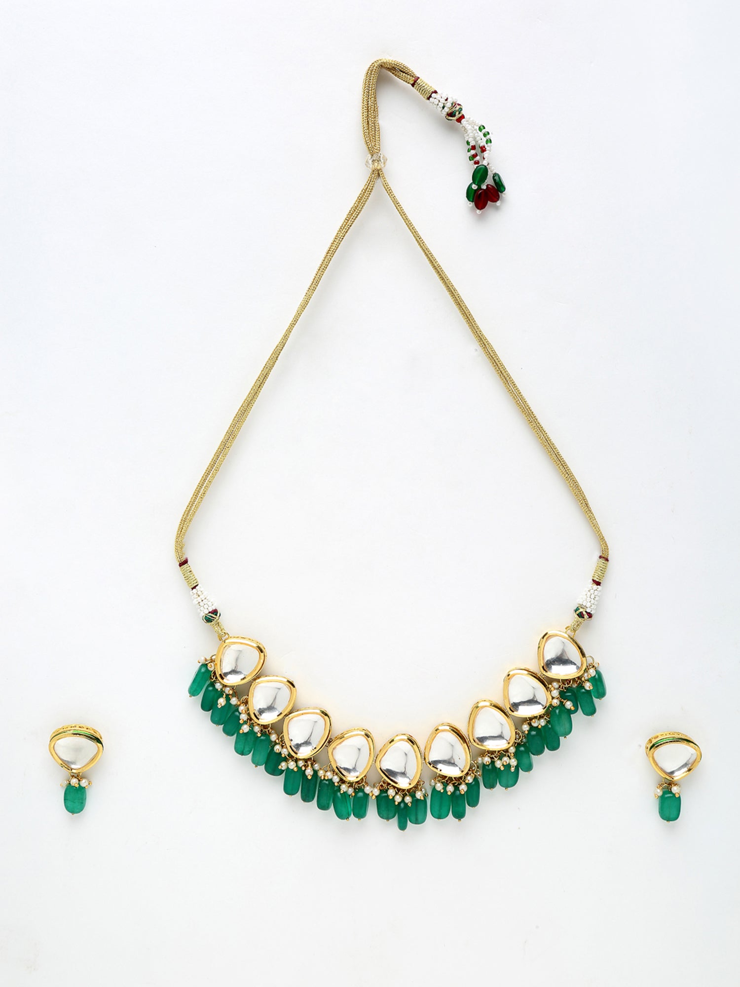 Kundan Choker With Studs - Ruby Raang | Swadesiicart